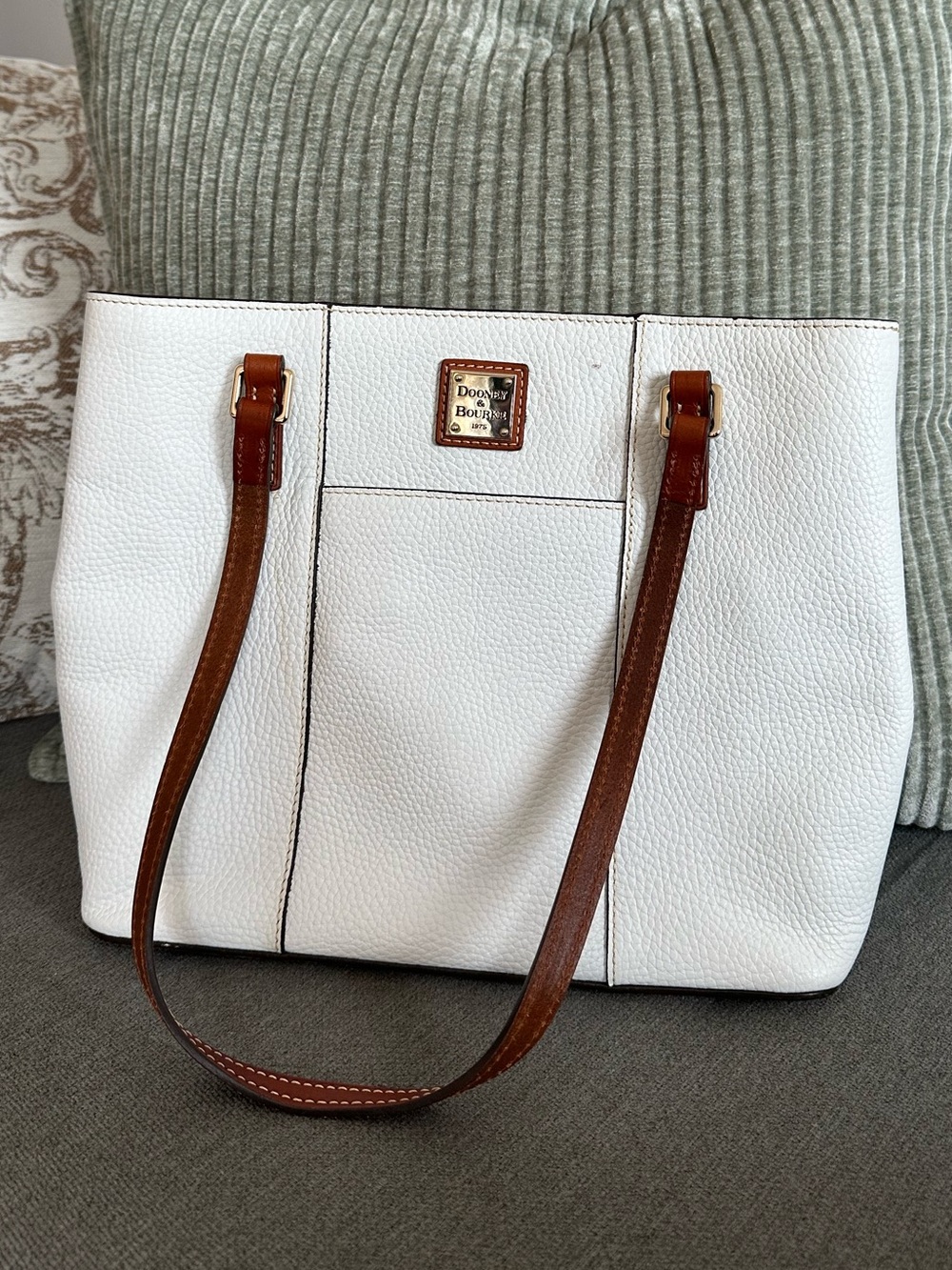 Dooney & Bourke Pebble Grain Cream Lexington Shoulder Bag